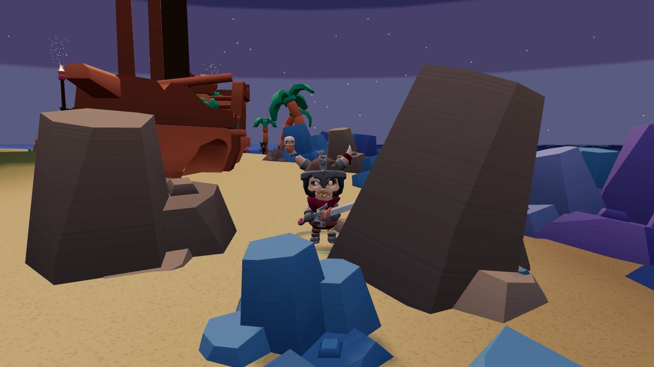 The Drowned Warrior among rocks on the Shoals