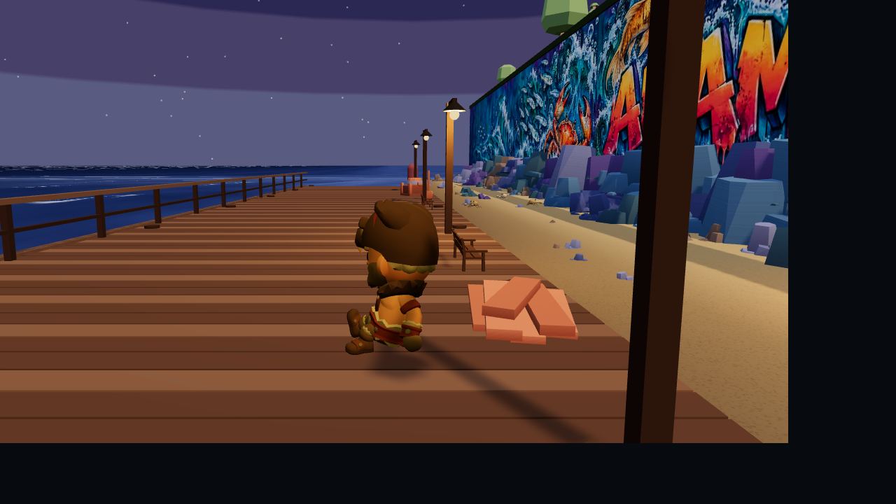Gill the fisherman on the pier