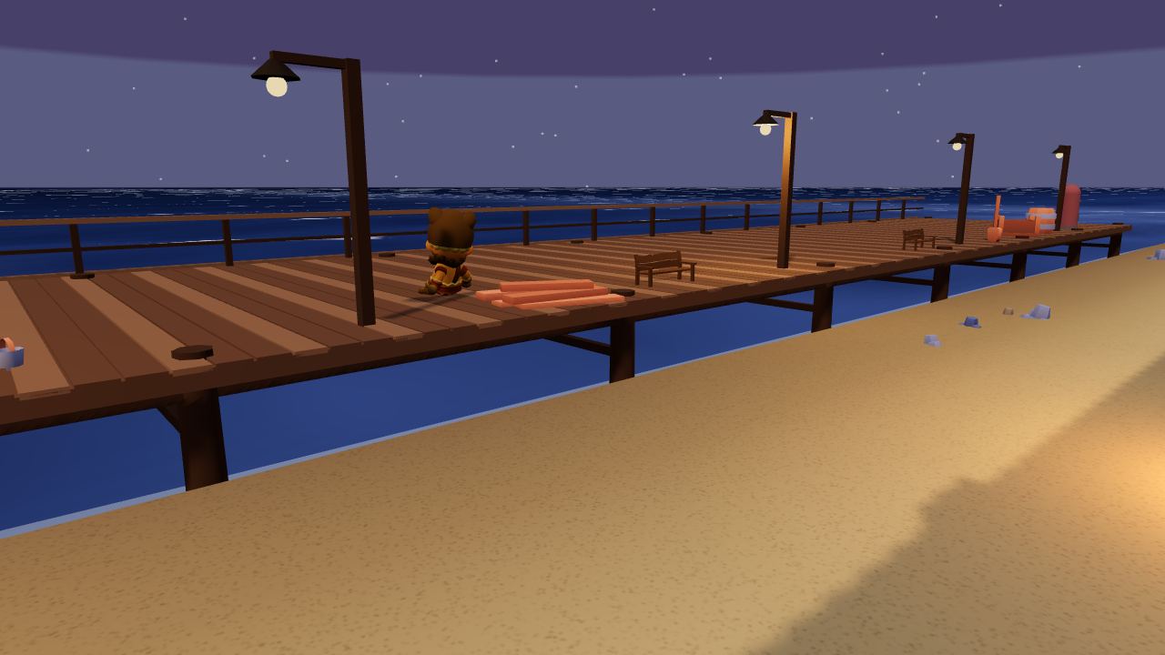 The pier stretching out over the water